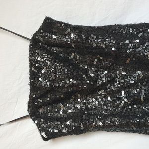 Banana Republic dress Black Strapless sequinned Dress 12